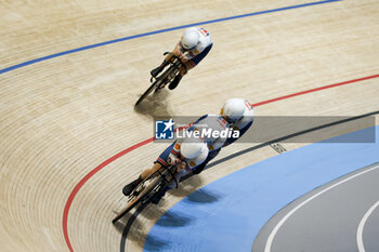 2024-10-16 - Tissot Track Cycling World Championship - Ballerup, Copenaghen, Den- 16-10-2024 -Women's Pursuit Qualifying - England, Archibald Katie, Barker Megan, Knitht Josie, Morris Anna - TISSOT 2024 TRACK WORLD CHAMPIONSHIPS - TRACK - CYCLING