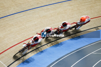 2024-10-16 - Tissot Track Cycling World Championship - Ballerup, Copenaghen, Den- 16-10-2024 -Men's Pursuit Qualifying - Poland, Bonaszek Alan, Waliniak Konrad, Prokopyszyn Fillip, Wozniak Adam - TISSOT 2024 TRACK WORLD CHAMPIONSHIPS - TRACK - CYCLING