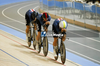 2024-10-16 - Tissot Track Cycling World Championship - Ballerup, Copenaghen, Den- 16-10-2024, Usa, Koontz Grant, Domonoske David, Johnson Anders, Rhim, Brendan - TISSOT 2024 TRACK WORLD CHAMPIONSHIPS - TRACK - CYCLING