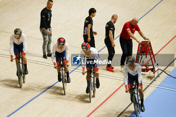 2024-10-16 - Tissot Track Cycling World Championship - Ballerup, Copenaghen, Den- 16-10-2024 - Japan, Kojima Naoki, Kawano Shoki, Kuboki Kazushige, Matsuda Shoi - TISSOT 2024 TRACK WORLD CHAMPIONSHIPS - TRACK - CYCLING