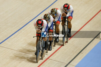 2024-10-16 - Tissot Track Cycling World Championship - Ballerup, Copenaghen, Den- 16-10-2024 - Japan, Kojima Naoki, Kawano Shoki, Kuboki Kazushige, Matsuda Shoi - TISSOT 2024 TRACK WORLD CHAMPIONSHIPS - TRACK - CYCLING