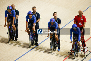 2024-10-16 - Tissot Track Cycling World Championship - Ballerup, Copenaghen, Den- 16-10-2024 - Italy, Boscaro Davide Favero Renato, Lamon Francesco, Moro Manlio - TISSOT 2024 TRACK WORLD CHAMPIONSHIPS - TRACK - CYCLING