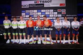 2024-10-16 - Tissot Track Cycling World Championship - Ballerup, Copenaghen, Den- 16-10-2024 - Podium Men's Team Sprint- Netherlands, Australia, Japan - TISSOT 2024 TRACK WORLD CHAMPIONSHIPS - TRACK - CYCLING