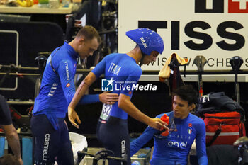 2024-10-16 - issot Track Cycling World Championship - Ballerup, Copenaghen, Den- 16-10-2024 - Italy - After crash Favero Renato - TISSOT 2024 TRACK WORLD CHAMPIONSHIPS - TRACK - CYCLING