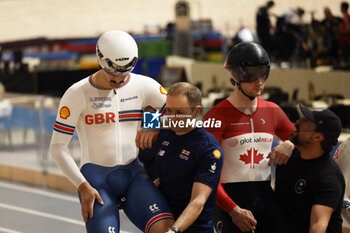 2024-10-17 - Tissot Track Cycling World Championship - Ballerup, Copenaghen, Den- 16-10-2024 - Men's Keirin - Hedgcock, Canada - Norris Hayden, Great Britain - TISSOT 2024 TRACK WORLD CHAMPIONSHIPS - TRACK - CYCLING