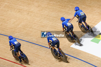 2024-10-17 - Tissot Track Cycling World Championship - Ballerup, Copenaghen, Den- 16-10-2024 - Women's Team Pursuit - Fidanza Martina, Paternoster Letizia, Consonni Chiara, Guazzini Vittoria - TISSOT 2024 TRACK WORLD CHAMPIONSHIPS - TRACK - CYCLING