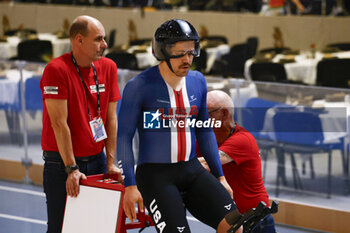 2024-10-18 - Tissot Track Cycling World Championship - Ballerup, Copenaghen, Den- 16-10-2024 - Men's 1 km Time Trial - Domonoske David, Usa - TISSOT 2024 TRACK WORLD CHAMPIONSHIPS - TRACK - CYCLING