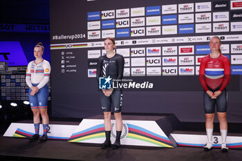 2024-10-18 - Tissot Track Cycling World Championship - Ballerup, Copenaghen, Den- 16-10-2024 -Women's Omnium - Wollastone Ally - New Zealand - Valente Jennifer, Usa - Stemberg Anita Yvonne, Norway - TISSOT 2024 TRACK WORLD CHAMPIONSHIPS - TRACK - CYCLING