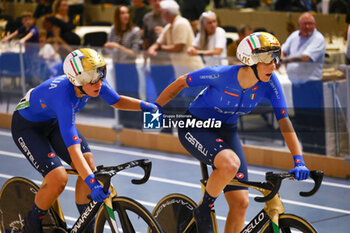 2024-10-19 - Tissot Track Cycling World Championship - Ballerup, Copenaghen, Women’s Madison Final - Consonni Chiara, Guazzini Vittoria, Italy - TISSOT 2024 TRACK WORLD CHAMPIONSHIPS - TRACK - CYCLING