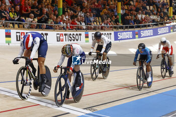 2024-10-20 - Tissot Track Cycling World Championship - Ballerup, Copenaghen, Den- 18-10-2024 - Women’s Keirin - Sato Mina, Jpn - Mathilde Gros, Fra - TISSOT 2024 TRACK WORLD CHAMPIONSHIPS - TRACK - CYCLING