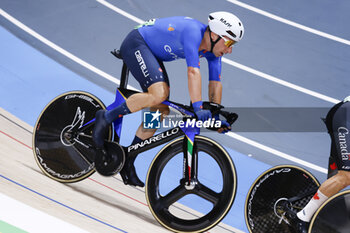 2024-10-20 - Tissot Track Cycling World Championship - Ballerup, Copenaghen, Den- 18-10-2024 - Men's Elimination race, Silver Medal Medal, Elia Viviani, Italy - TISSOT 2024 TRACK WORLD CHAMPIONSHIPS - TRACK - CYCLING