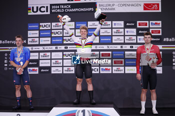 2024-10-20 - Tissot Track Cycling World Championship - Ballerup, Copenaghen, Den- 18-10-2024 - Men's Elimination race, Hansen Tobias Aagaard, Elia Viviani, Bibic Dylan - TISSOT 2024 TRACK WORLD CHAMPIONSHIPS - TRACK - CYCLING