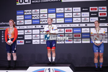 2024-10-20 - Tissot Track Cycling World Championship - Ballerup, Copenaghen, Den- 20 -10-2024 - Women’s Keirin - Sato Mina - Van De Wouw Hetty - Marchant Hetty - TISSOT 2024 TRACK WORLD CHAMPIONSHIPS - TRACK - CYCLING