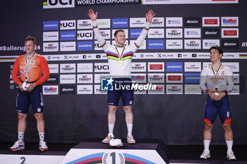 2024-10-20 - Tissot Track Cycling World Championship - Ballerup, Copenaghen, Den- 20 - 10-2024 - Men's Sprint - Lavreysen Harrie, Hoogland Jeffrey, Ota Kaiya - TISSOT 2024 TRACK WORLD CHAMPIONSHIPS - TRACK - CYCLING