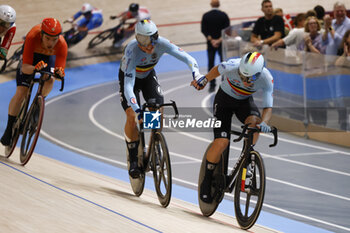 2024-10-20 - Tissot Track Cycling World Championship - Ballerup, Copenaghen, Den- 20 - 10-2024 - Men's Madison - De Vylder Lindsay, Van De Bossche Fabio - TISSOT 2024 TRACK WORLD CHAMPIONSHIPS - TRACK - CYCLING