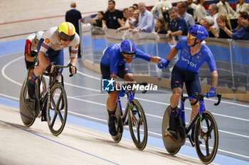 2024-10-20 - Tissot Track Cycling World Championship - Ballerup, Copenaghen, Den- 20 - 10-2024 - Men's Madison - Simone Consonni - Elia Viviani - TISSOT 2024 TRACK WORLD CHAMPIONSHIPS - TRACK - CYCLING