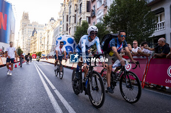 2024-09-08 - Enric Mas of Spain and Team Movistar seen at the end of the individual time trial of the 79th Tour of Spain 2024 - Stage 21 on September 8, 2024 in Madrid, Spain. - LA VUELTA 2024: ETAPA 21 - SPANISH LA VUELTA - CYCLING