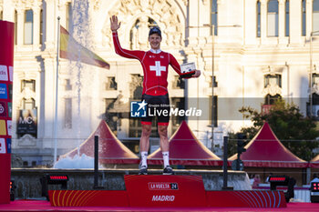 2024-09-08 - Stefan Kung of Switzerland and Team Groupama-FDJ celebrates the victory of the individual time trial at the end of the 79th Tour of Spain 2024 - Stage 21 on September 8, 2024 in Madrid, Spain. - LA VUELTA 2024: ETAPA 21 - SPANISH LA VUELTA - CYCLING