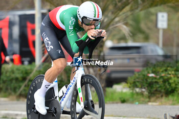 2024-03-04 - 101 ITA Ganna Filippo IGD the Italian champion of time trial olympic champion and hour record man during time trial - STAGE 1 - LIDO DI CAMAIORE-LIDO DI CAMAIORE - TIRRENO - ADRIATICO - CYCLING
