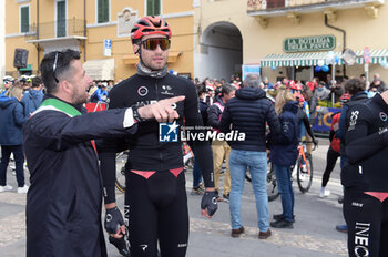 07/03/2024 - Filippo Ganna (Ita - Team Ineos Grenadiers) at the start of stage 4 Arrone-Giulianova stage of the 59th Tirreno-Adriatico at the Arrone, Italy on March 7, 2024 - STAGE 4 - ARRONE-GIULIANOVA - TIRRENO - ADRIATICO - CICLISMO