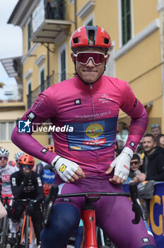 2024-03-07 - Jonathan Milan (Ita - Team Lidl Trek) at the start of stage 4 Arrone-Giulianova of the 59th Tirreno-Adriatico at the Arrone, Italy on March 7, 2024 - STAGE 4 - ARRONE-GIULIANOVA - TIRRENO - ADRIATICO - CYCLING