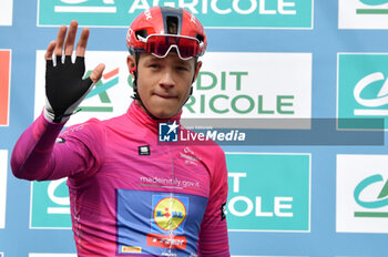 07/03/2024 - Jonathan Milan (Ita - Team Lidl Trek ) at the start of Stage 4 Arrone-Giulianova of the 59th Tirreno-Adriatico at the Arrone, Italy on March 7, 2024 - STAGE 4 - ARRONE-GIULIANOVA - TIRRENO - ADRIATICO - CICLISMO