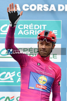 2024-03-07 - Jonathan Milan (Ita - Team Lidl Trek ) at the start of Stage 4 Arrone-Giulianova of the 59th Tirreno-Adriatico at the Arrone, Italy on March 7, 2024 - STAGE 4 - ARRONE-GIULIANOVA - TIRRENO - ADRIATICO - CYCLING