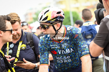 2024-06-29 - WOUT VAN AERT AFTER THE FIRST STAGE OF THE TOUR DE FRANCE 2024 IN RIMINI - STAGE 1 - FINISH - TOUR DE FRANCE - CYCLING