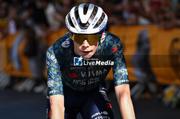 2024-06-30 - JONAS VINGEGAARD portrait after the second stage of the tour the France 2024 in Bologna - STAGE 2 - FINISH - TOUR DE FRANCE - CYCLING