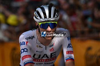 2024-06-30 - Tadej Pogacar portrait after the second stage of the tour the France 2024 in Bologna - STAGE 2 - FINISH - TOUR DE FRANCE - CYCLING