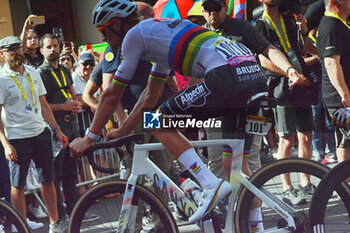 2024-06-30 - Mathieu Van Der Poel ( ALPECIN- DECEUNINCK) on the race - STAGE 2 - FINISH - TOUR DE FRANCE - CYCLING