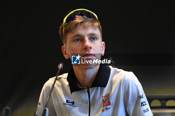 2024-06-27 - Tadej Pogačar during press conference before the Grand Depart of the tour de France 2024 at Palazzo Vecchio in Florence - TEAM PRESENTATION - TOUR DE FRANCE - CYCLING