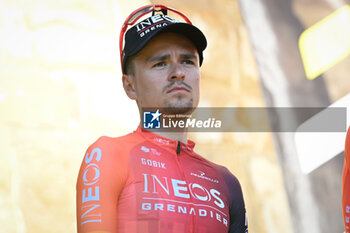 2024-06-27 - Thomas Pidcock (Ineos Granadiers) during team presentation before the Grand Depart Florence Emilie-Romagne 2024 of the Tour de France at Palazzo Vecchio in Florence - TEAM PRESENTATION - TOUR DE FRANCE - CYCLING