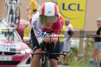 2024-07-05 - Axel Zingle of Cofidis during the Tour de France 2024, Stage 7, Individual Time Trial, Nuits-Saint-Georges - Gevrey-Chambertin (25,3 Km) on 5 July 2024 in Gevrey-Chambertin, France - CYCLING - TOUR DE FRANCE 2024 - STAGE 7 - TOUR DE FRANCE - CYCLING