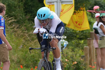 2024-07-05 - Yevgeniy Fedorov of Astana Qazaqstan during the Tour de France 2024, Stage 7, Individual Time Trial, Nuits-Saint-Georges - Gevrey-Chambertin (25,3 Km) on 5 July 2024 in Gevrey-Chambertin, France - CYCLING - TOUR DE FRANCE 2024 - STAGE 7 - TOUR DE FRANCE - CYCLING