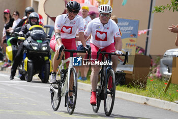 2024-07-05 - Bernard Hinault, cyclist in support of Mécénat Chirurgie cardiaque during the Tour de France 2024, Stage 7, Individual Time Trial, Nuits-Saint-Georges - Gevrey-Chambertin (25,3 Km) on 5 July 2024 in Gevrey-Chambertin, France - CYCLING - TOUR DE FRANCE 2024 - STAGE 7 - TOUR DE FRANCE - CYCLING