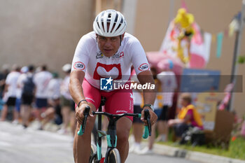 2024-07-05 - Emmanuel "Manu" Hubert, cyclist in support of Mécénat Chirurgie cardiaque during the Tour de France 2024, Stage 7, Individual Time Trial, Nuits-Saint-Georges - Gevrey-Chambertin (25,3 Km) on 5 July 2024 in Gevrey-Chambertin, France - CYCLING - TOUR DE FRANCE 2024 - STAGE 7 - TOUR DE FRANCE - CYCLING