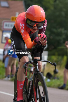 2024-07-05 - Carlos Rodríguez of INEOS Grenadiers during the Tour de France 2024, Stage 7, Individual Time Trial, Nuits-Saint-Georges - Gevrey-Chambertin (25,3 Km) on 5 July 2024 in Gevrey-Chambertin, France - CYCLING - TOUR DE FRANCE 2024 - STAGE 7 - TOUR DE FRANCE - CYCLING