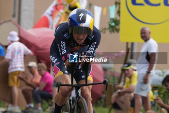 2024-07-05 - Jai Hindley of Red Bull - Bora-Hansgrohe during the Tour de France 2024, Stage 7, Individual Time Trial, Nuits-Saint-Georges - Gevrey-Chambertin (25,3 Km) on 5 July 2024 in Gevrey-Chambertin, France - CYCLING - TOUR DE FRANCE 2024 - STAGE 7 - TOUR DE FRANCE - CYCLING