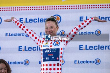 2024-08-18 - GHEKIERE Justine during the Tour de France Femmes avec Zwift 2024, Stage 8 cycling race, Le Grand-Bornand - Alpe d'Huez (149,9 Km) on August 18, 2024 in Alpe d'Huez, France - CYCLING - WOMEN'S TOUR DE FRANCE 2024 - STAGE 8 - TOUR DE FRANCE - CYCLING