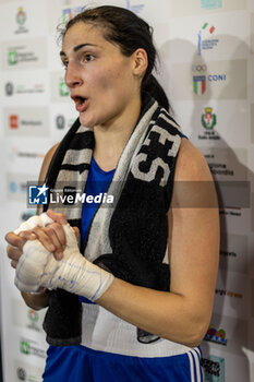 06/03/2024 - Carini Angela (Ita) during the Boxing Road to Paris 1st World Qualification Tournament, at E-Work Arena, Busto Arsizio, Italy on March 6, 2024 - BOXING ROAD TO PARIS - BOXE - CONTATTO