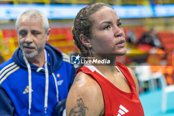 2024-03-06 - Gemini Melissa (Ita) during the Boxing Road to Paris 1st World Qualification Tournament, at E-Work Arena, Busto Arsizio, Italy on March 6, 2024 - BOXING ROAD TO PARIS - BOXING - CONTACT