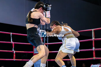 2024-05-17 - Silvia Bignami and Giorgia scolastri during the boxing match valid for the women's European flyweight title - BOXING_EBU FLYWEIGHT MATCH_SILVIA BIGNAMI VS GIORGIA SCOLASTRI_20240517 - BOXING - CONTACT