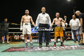 2024-07-05 - The verdict at the end of the boxing match valid for the Italian men's bantamweight title between Salvatore Contino and Mohammed Obbadi - TITOLO ITALIANO PESI GALLO - CONTINO VS OBBADI - BOXING - CONTACT