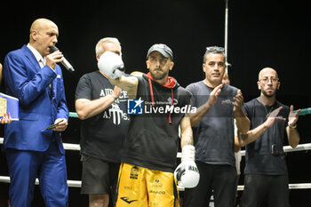 2024-07-05 - Salvatore Contino before during the boxing match valid for the Italian men's bantamweight title against Mohammed Obbadi - TITOLO ITALIANO PESI GALLO - CONTINO VS OBBADI - BOXING - CONTACT