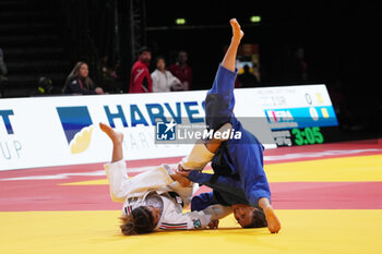 02/02/2024 - Shirine Boukli of France against Khalimajon Kurbonova of Uzbekistan, Women's -48 Kg, round 2 during the Paris Grand Slam 2024, IJF Judo event on February 2, 2024 at Accor Arena in Paris, France - JUDO - PARIS GRAND SLAM 2024 - JUDO - CONTATTO