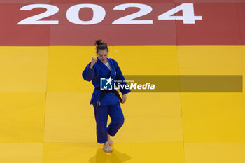2024-02-02 - MOKDAR FAIZA (FRA) (PARIS SAINT GERMAIN JUDO 75) won the gold medal against DEGUCHI Christa (CAN) in -57kg women category during the Paris Grand Slam 2024, IJF Judo event, 50th anniversary, on February 2, 2024 at Accor Arena in Paris, France - JUDO - PARIS GRAND SLAM 2024 - JUDO - CONTACT
