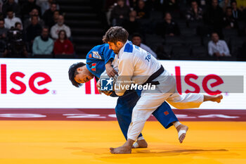 02/02/2024 - Cedric REVOL (FRA) against Sumiyabazar ENKHTAIVAN (MGL), Round of 32 Men -60Kg, during the Paris Grand Slam 2024, IJF Judo event on February 2, 2024 at Accor Arena in Paris, France - JUDO - PARIS GRAND SLAM 2024 - JUDO - CONTATTO