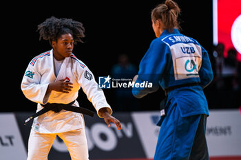 02/02/2024 - Sarah Leonie CYSIQUE (FRA) against Shukurjon AMINOVA (UZB), Round of 8 Women -57Kg, during the Paris Grand Slam 2024, IJF Judo event on February 2, 2024 at Accor Arena in Paris, France - JUDO - PARIS GRAND SLAM 2024 - JUDO - CONTATTO