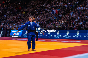 2024-02-02 - Shirine BOUKLI celebrating the victory in the Women Final -48Kg, during the Paris Grand Slam 2024, IJF Judo event on February 2, 2024 at Accor Arena in Paris, France - JUDO - PARIS GRAND SLAM 2024 - JUDO - CONTACT
